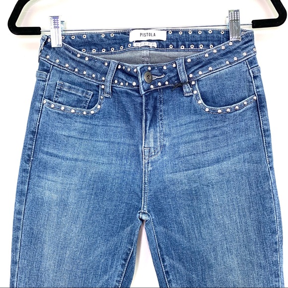 Pistola Audrey Skinny Studded Jeans Size 27 - Picture 3 of 8